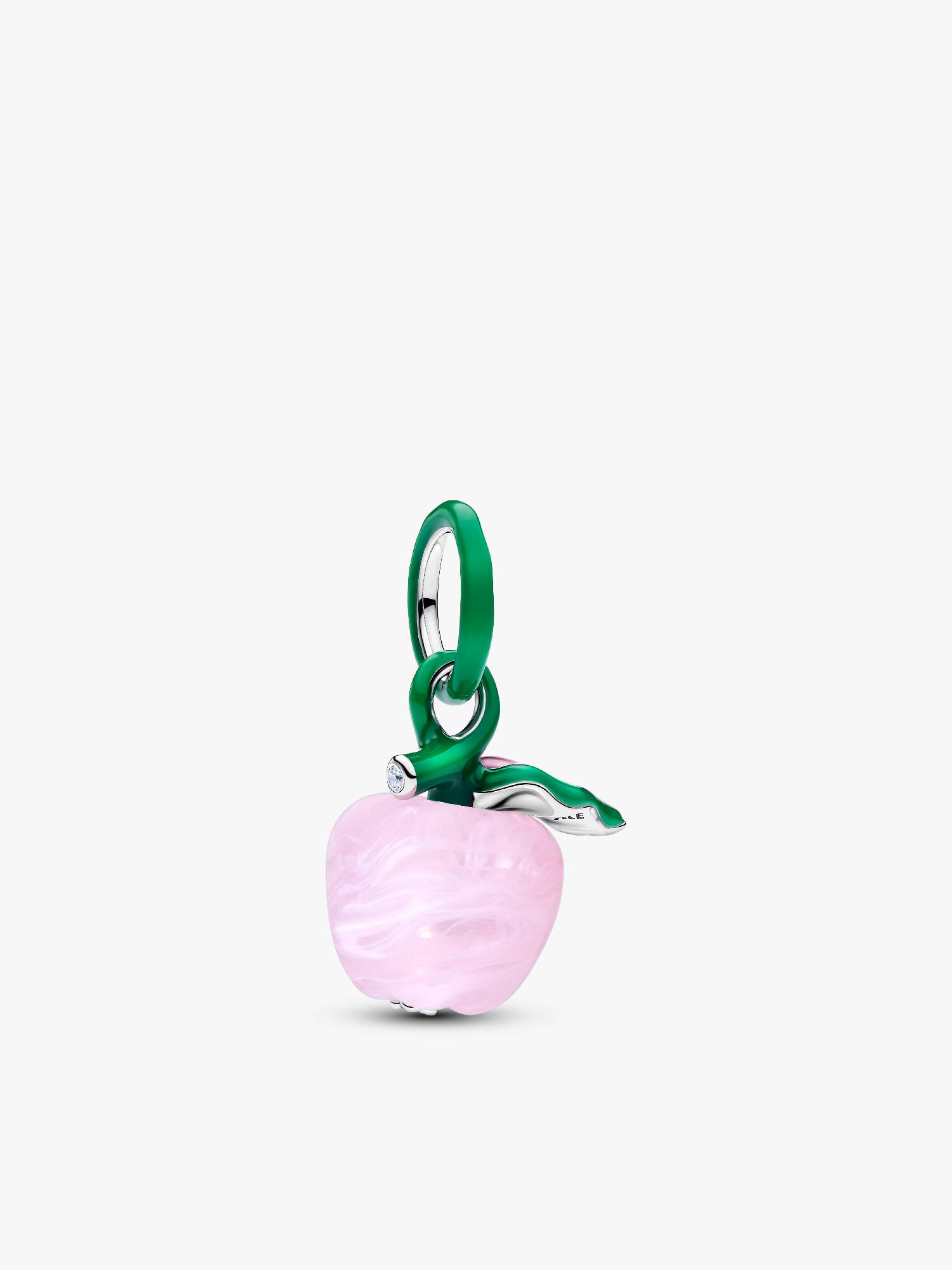 Murano Pembe Elma Charm