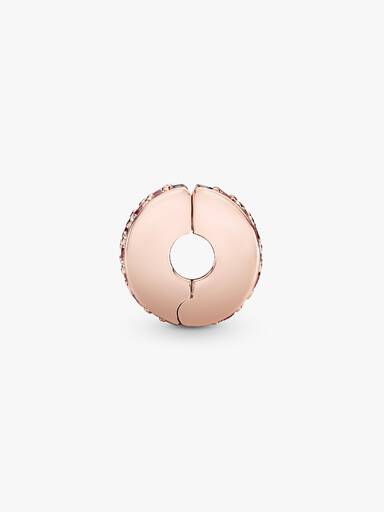 Pembe Pavé Klips Charm